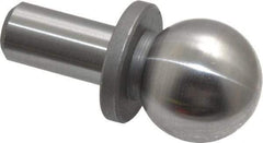 Gibraltar - 3/4" Ball Diam, 3/8" Shank Diam, Steel Inspection Tooling Ball - Slip-Fit Shank, 1-1/4" Ball Center to Shank Bottom, 1/2" Ball Center to Shoulder Bottom, with Shoulder - Makers Industrial Supply