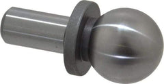 Gibraltar - 3/4" Ball Diam, 3/8" Shank Diam, Steel Inspection Tooling Ball - Press-Fit Shank, 1-1/4" Ball Center to Shank Bottom, 1/2" Ball Center to Shoulder Bottom, with Shoulder - Makers Industrial Supply