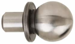 Gibraltar - 1/2" Ball Diam, 1/4" Shank Diam, Steel Inspection Tooling Ball - Thread Shank, 5/8" Ball Center to Shank Bottom, 5/16" Ball Center to Shoulder Bottom, with Shoulder - Makers Industrial Supply