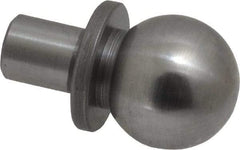 Gibraltar - 1/2" Ball Diam, 1/4" Shank Diam, Steel Inspection Tooling Ball - Thread Shank, 5/8" Ball Center to Shank Bottom, 5/16" Ball Center to Shoulder Bottom, with Shoulder - Makers Industrial Supply