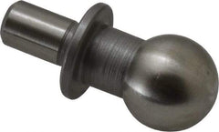 Gibraltar - 12mm Ball Diam, 6mm Shank Diam, Steel Inspection Tooling Ball - Thread Shank, 22mm Ball Center to Shank Bottom, 12mm Ball Center to Shoulder Bottom, with Shoulder - Makers Industrial Supply