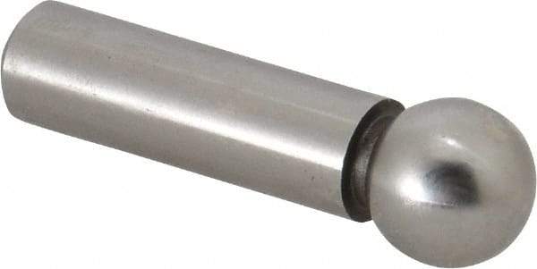 Gibraltar - 1/2" Ball Diam, 3/8" Shank Diam, Steel Inspection Tooling Ball - Press-Fit Shank, 1-1/2" Ball Center to Shank Bottom - Makers Industrial Supply