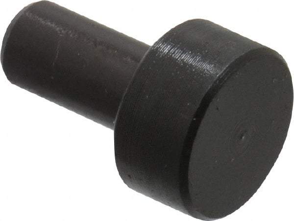 Gibraltar - 3/4" OAL, 1/4" Head Height, 1/2" OD, Hardened Steel, Ground, Press Fit Rest Button - Black Oxide Coating, 1/4" Pin Diam, 1/2" Long Pin - Makers Industrial Supply