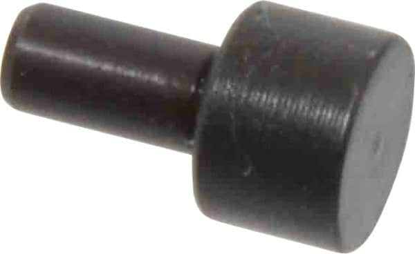 Gibraltar - 5/8" OAL, 1/4" Head Height, 3/8" OD, Hardened Steel, Ground, Press Fit Rest Button - Black Oxide Coating, 3/16" Pin Diam, 3/8" Long Pin - Makers Industrial Supply