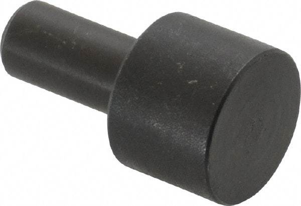 Gibraltar - 7/8" OAL, 3/8" Head Height, 1/2" OD, Hardened Steel, Ground, Press Fit Rest Button - Black Oxide Coating, 1/4" Pin Diam, 1/2" Long Pin - Makers Industrial Supply