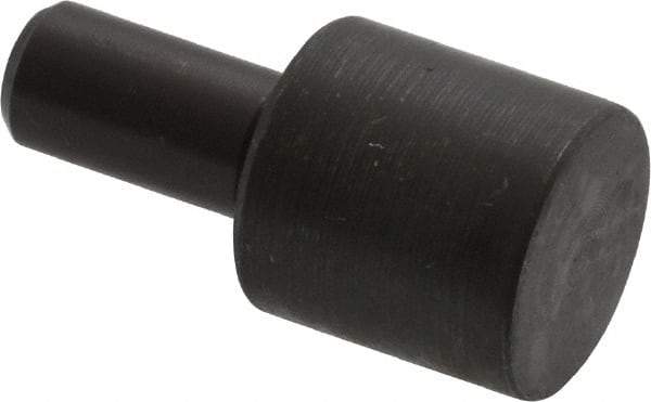 Gibraltar - 1" OAL, 1/2" Head Height, 1/2" OD, Hardened Steel, Ground, Press Fit Rest Button - Black Oxide Coating, 1/4" Pin Diam, 1/2" Long Pin - Makers Industrial Supply