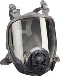 3M - Series 6000DIN, Size S Full Face Respirator - 4-Point Suspension, Bayonet & DIN Connection - Makers Industrial Supply