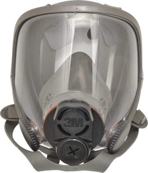 3M - Series 6000DIN, Size M Full Face Respirator - 4-Point Suspension, Bayonet & DIN Connection - Makers Industrial Supply