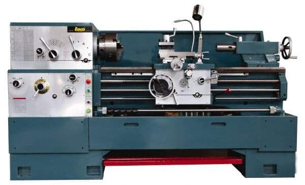 Enco - 18" Swing, 80" Between Centers, 230/460 Volt, Triple Phase Engine Lathe - 7MT Taper, 7-1/2 hp, 25 to 1,800 RPM, 3-1/8" Bore Diam, 40" Deep x 48-7/8" High x 136-1/8" Long - Makers Industrial Supply