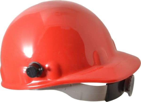 Fibre-Metal - ANSI Type I, Class G Rated, 8-Point, Ratchet Adjustment Hard Hat - Size 6-1/2 to 8, Red, Standard Brim - Makers Industrial Supply