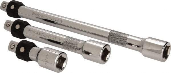 Paramount - 1/2" Drive Socket Locking Extension Set - 3 Pieces, Includes 3, 6, 10" Lengths - Makers Industrial Supply