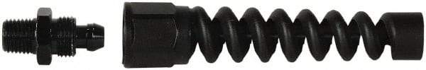 Legacy - Black Anodized Aluminum Air Hose End Fitting & Air Hose Bend Restrictor - 1/4 MNPT - Makers Industrial Supply