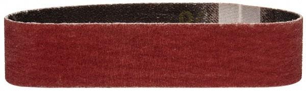 3M - 1" Wide x 11" OAL, 80 Grit, Ceramic Abrasive Belt - Ceramic, Medium, Coated, YF Weighted Cloth Backing, Wet/Dry, Series 984F - Makers Industrial Supply