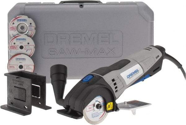 Dremel - 6 Amps, 3" Blade Diam, 17,000 RPM, Electric Circular Saw - 120 Volts, 7' Cord Length, 7/16" Arbor Hole, Left Blade - Makers Industrial Supply