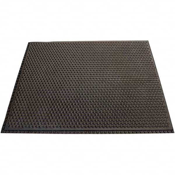 Barefoot - 3' Long x 3' Wide, Dry Environment, Anti-Fatigue Matting - Black, Nitrile Rubber with Nitrile Rubber Base - Makers Industrial Supply