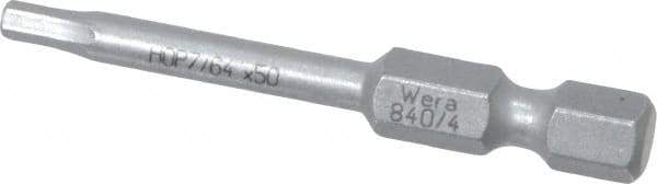 Wera - 7/64" Hex Bit - 1/4" Hex Drive, 2" OAL - Makers Industrial Supply