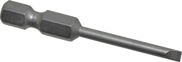 Wera - 1/8" Slotted Screwdriver Bit - 1/4" Hex Drive, 2" OAL - Makers Industrial Supply