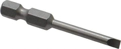 Wera - 9/64" Slotted Screwdriver Bit - 1/4" Hex Drive, 2" OAL - Makers Industrial Supply