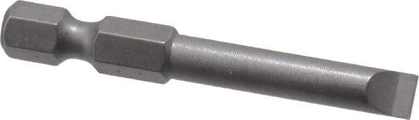 Wera - 7/32" Slotted Screwdriver Bit - 1/4" Hex Drive, 2" OAL - Makers Industrial Supply