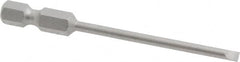 Wera - 1/8" Slotted Screwdriver Bit - 1/4" Hex Drive, 2-3/4" OAL - Makers Industrial Supply