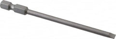 Wera - 5/32" Slotted Screwdriver Bit - 1/4" Hex Drive, 3-1/2" OAL - Makers Industrial Supply