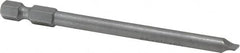 Wera - 7/32" Slotted Screwdriver Bit - 1/4" Hex Drive, 3-1/2" OAL - Makers Industrial Supply