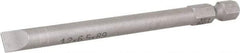 Wera - 1/4" Slotted Screwdriver Bit - 1/4" Hex Drive, 3-1/2" OAL - Makers Industrial Supply