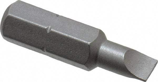 Wera - 11/64" Slotted Screwdriver Bit - 1/4" Hex Drive, 1" OAL - Makers Industrial Supply