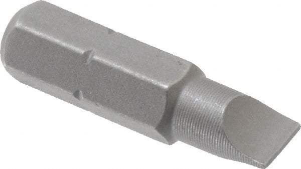 Wera - 7/32" Slotted Screwdriver Bit - 1/4" Hex Drive, 1" OAL - Makers Industrial Supply