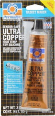 Permatex - 3 oz Gasket Maker - -65 to 700°F, Copper, Comes in Tube - Makers Industrial Supply