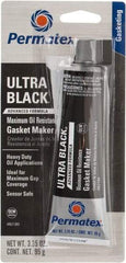 Permatex - 3.35 oz Oil Resistant Gasket Maker - -65 to 550°F, Black, Comes in Tube - Makers Industrial Supply