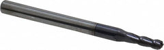 Accupro - 0.095", 4 Flute, Single End, Solid Carbide, 0.005" Corner Radius End Mill - 1-1/2" OAL, 30° Helix, Right Hand Flute, 0.285" LOC, Right Hand Cut - Makers Industrial Supply