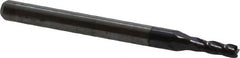 Accupro - 0.085", 4 Flute, Single End, Solid Carbide, 0.015" Corner Radius End Mill - 1-1/2" OAL, 30° Helix, Right Hand Flute, 0.255" LOC, Right Hand Cut - Makers Industrial Supply