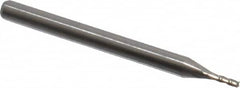 Accupro - 3/64", 4 Flute, Single End, Solid Carbide, 0.01" Corner Radius End Mill - 1-1/2" OAL, 30° Helix, Right Hand Flute, 0.141" LOC, Right Hand Cut - Makers Industrial Supply