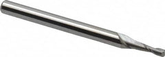 Accupro - 0.07", 2 Flute, Single End, Solid Carbide, 0.01" Corner Radius End Mill - 1-1/2" OAL, 30° Helix, Right Hand Flute, 0.21" LOC, Right Hand Cut - Makers Industrial Supply