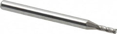 Accupro - 0.075", 4 Flute, Single End, Solid Carbide, 0.01" Corner Radius End Mill - 1-1/2" OAL, 30° Helix, Right Hand Flute, 0.225" LOC, Right Hand Cut - Makers Industrial Supply