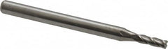 Accupro - 0.085", 4 Flute, Single End, Solid Carbide, 0.005" Corner Radius End Mill - 1-1/2" OAL, 30° Helix, Right Hand Flute, 0.255" LOC, Right Hand Cut - Makers Industrial Supply