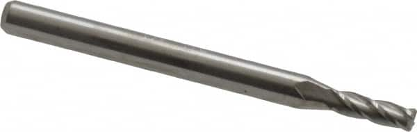 Accupro - 0.095", 4 Flute, Single End, Solid Carbide, 0.015" Corner Radius End Mill - 1-1/2" OAL, 30° Helix, Right Hand Flute, 0.285" LOC, Right Hand Cut - Makers Industrial Supply