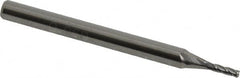 Accupro - 0.055", 4 Flute, Single End, Solid Carbide, 0.015" Corner Radius End Mill - 1-1/2" OAL, 30° Helix, Right Hand Flute, 0.165" LOC, Right Hand Cut - Makers Industrial Supply