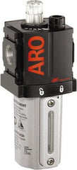 ARO/Ingersoll-Rand - 3/8" NPT, 250 Max psi Compact Modular Lubricator - Metal Bowl with Sight Glass, Aluminum Body, 105 CFM, 175°F Max Temp, 2.2" Long x 2.24" Wide x 5.99" High - Makers Industrial Supply