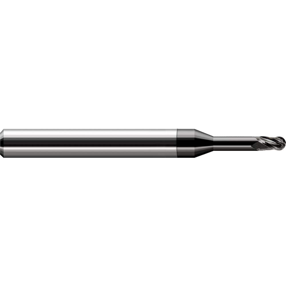 Harvey Tool - Ball End Mills; Mill Diameter (mm): 0.80 ; Mill Diameter (Inch): 1/32 ; Mill Diameter (Decimal Inch): 0.0310 ; Number of Flutes: 3 ; Length of Cut (Decimal Inch): 0.0460 ; Material: Solid Carbide - Exact Industrial Supply