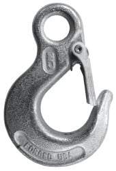 CM - 3,900 Lb Capacity, Chain Grade 43, Steel Eye Hook - 0.81" Hook Throat, 2.7" Reach, 0.69" Eye ID, 5/16" Chain Diam, 3.98" OAL, Heat Treated - Makers Industrial Supply