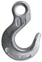 CM - Chain Grade 100, 22,600 Lbs. Load Limit Eye Sling Hook - 2.03 Inch Hook Throat, 6-1/2 Inch Reach, 1.31 Inch Eye Inside Diameter, 5/8 Inch Chain Diameter, 9.66 Inch Overall Length, 0.88 Inch Eye Thickness - Makers Industrial Supply