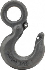 CM - Chain Grade 100, 5,700 Lbs. Load Limit Eye Rigging Hook - 1.06 Inch Hook Throat, 4.09 Inch Reach, 1.13 Inch Eye Inside Diameter, 5/16 Inch Chain Diameter, 5.63 Inch Overall Length, 1/2 Inch Eye Thickness - Makers Industrial Supply