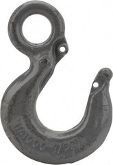 CM - Chain Grade 100, 8,800 Lbs. Load Limit Eye Rigging Hook - 1.19 Inch Hook Throat, 4.67 Inch Reach, 1-1/4 Inch Eye Inside Diameter, 3/8 Inch Chain Diameter, 6.55 Inch Overall Length, 0.63 Inch Eye Thickness - Makers Industrial Supply