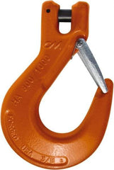 CM - 9/32 Inch Chain Diameter, Grade 100 Clevis Hook - 4,300 Lbs. Load Capacity, 0.38 Inch Inside Diameter, 0.36 Inch Pin Diameter, 0.83 Inch Hook Throat, 5.23 Inch Overall Length, 3.53 Inch Hook Width - Makers Industrial Supply