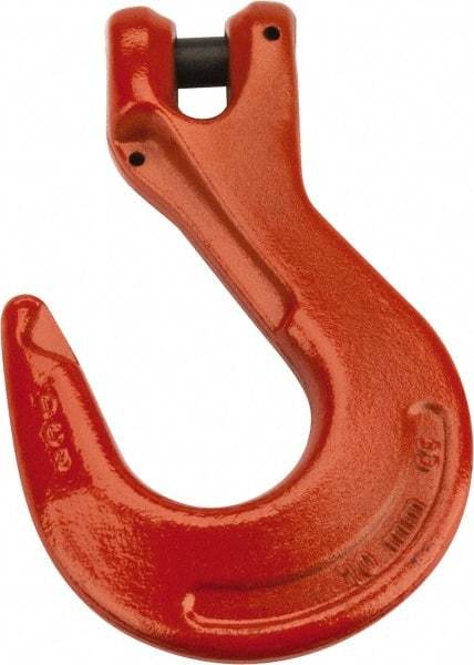 CM - 3/8 Inch Chain Diameter, Grade 100 Clevis Hook - 8,800 Lbs. Load Capacity, 0.47 Inch Inside Diameter, 0.51 Inch Pin Diameter, 1.06 Inch Hook Throat, 6.53 Inch Overall Length, 4.38 Inch Hook Width - Makers Industrial Supply