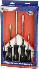 Ability One - 6 Piece Slotted Screwdriver Set - Bit Sizes: Philips #1 to #3 - Makers Industrial Supply