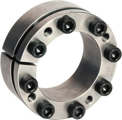 Climax Metal Products - M4 Thread, 14mm Bore Diam, 32mm OD, Shaft Locking Device - 4 Screws, 2,191 Lb Axial Load, 1.26" OAW, 0.551" Thrust Ring Width, 50 Ft/Lb Max Torque - Makers Industrial Supply