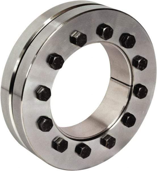 Climax Metal Products - M10 Thread, 110mm Bore Diam, 185mm OD, Shaft Locking Device - 9 Screws, 340,690 Lb Axial Load, 185mm OAW, 1.535" Thrust Ring Width, 12,421 Ft/Lb Max Torque - Makers Industrial Supply